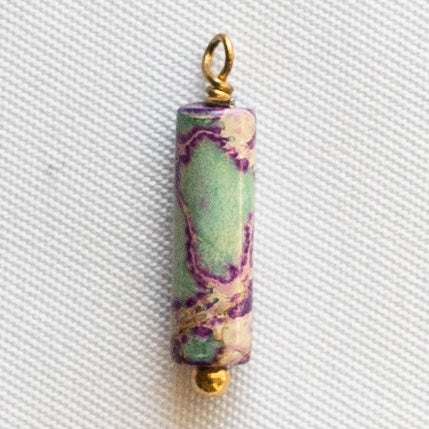 Charms Cylindre - Jaspe impériale - Bleu & Violet