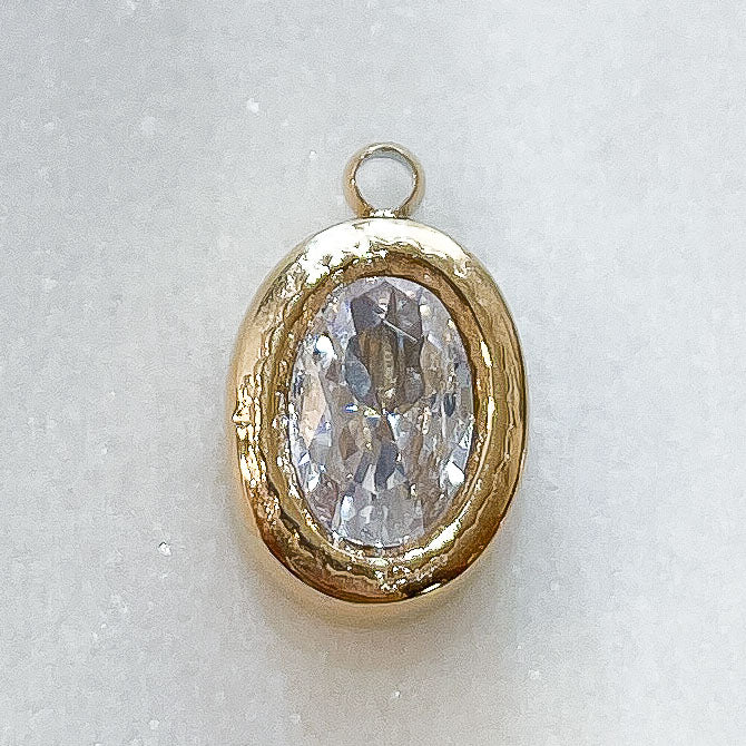 Charms Strass oval