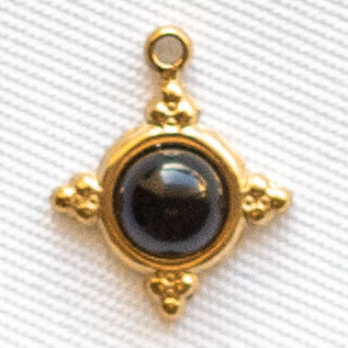 Charms Croix Agate noire