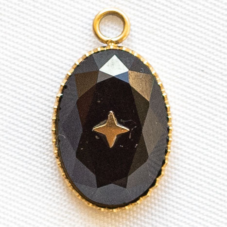 Charms Ovale Agate noire