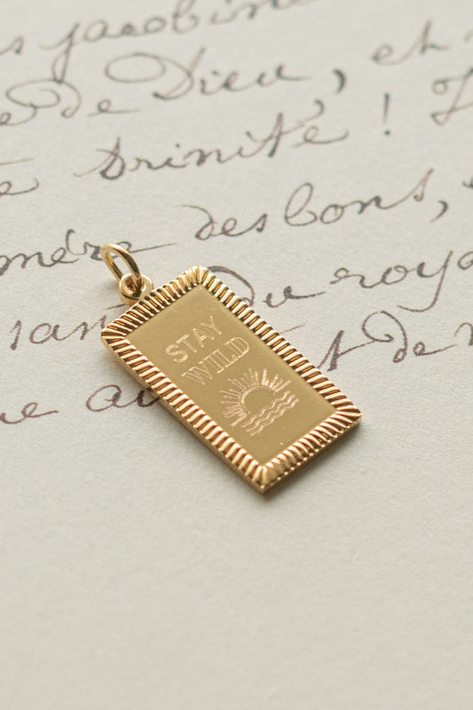 Médaille à graver Constance - Plaqué or