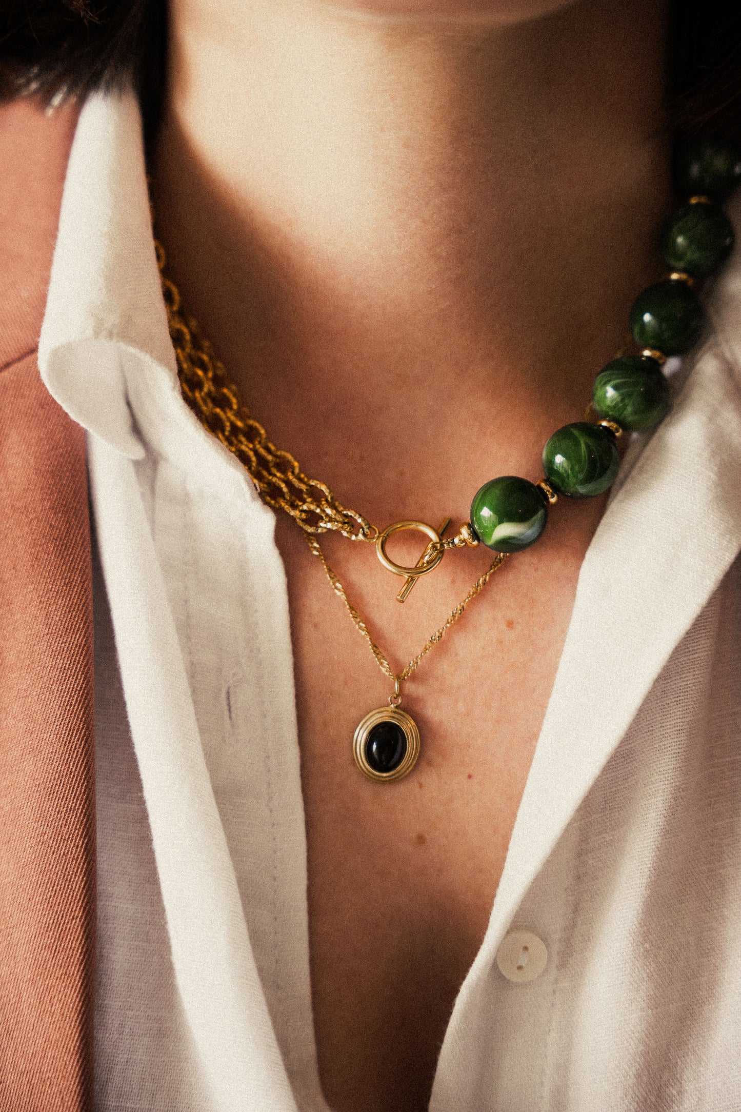 Collier Ciaran - Obsidienne