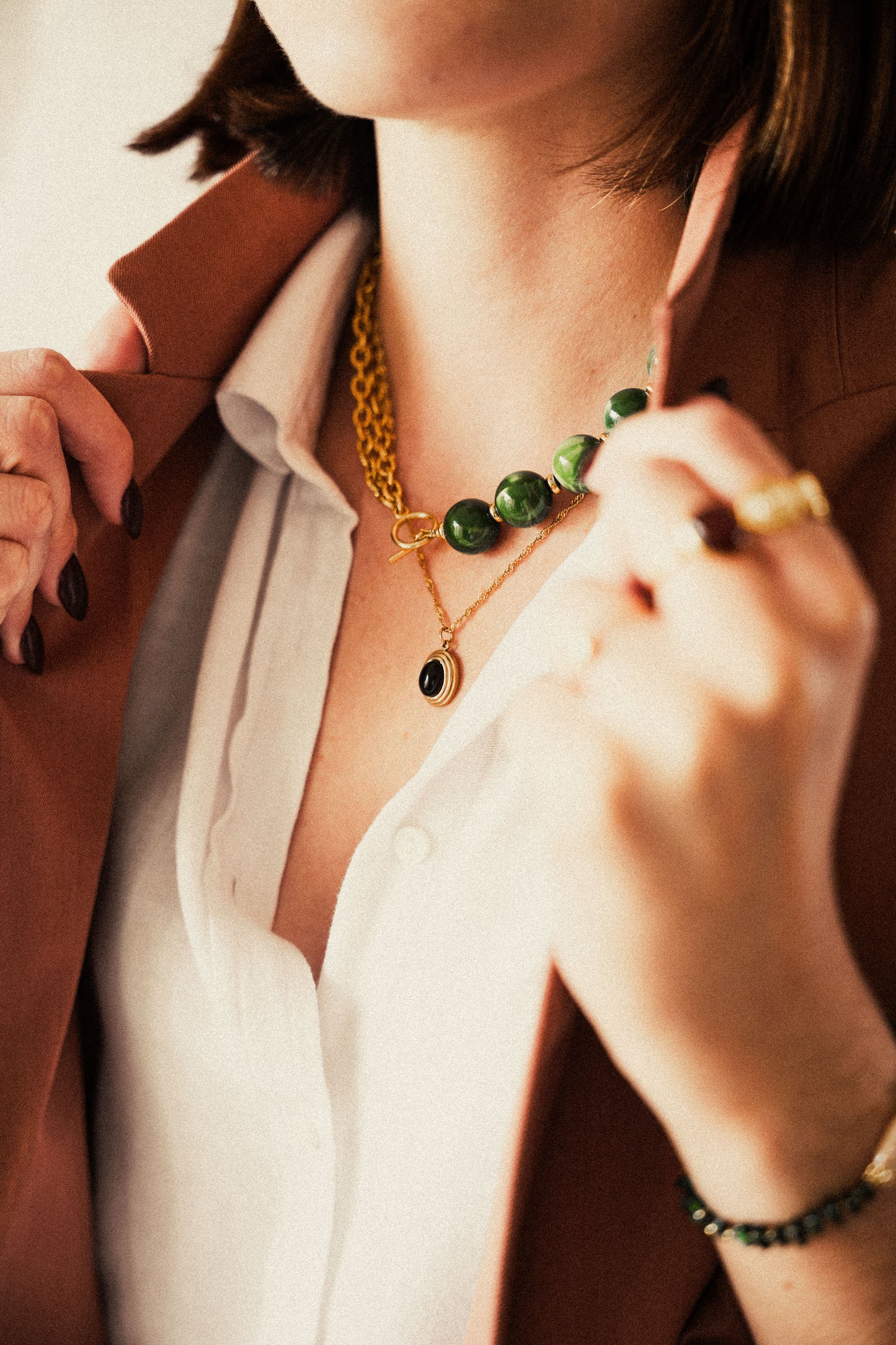 Collier Ciaran - Obsidienne