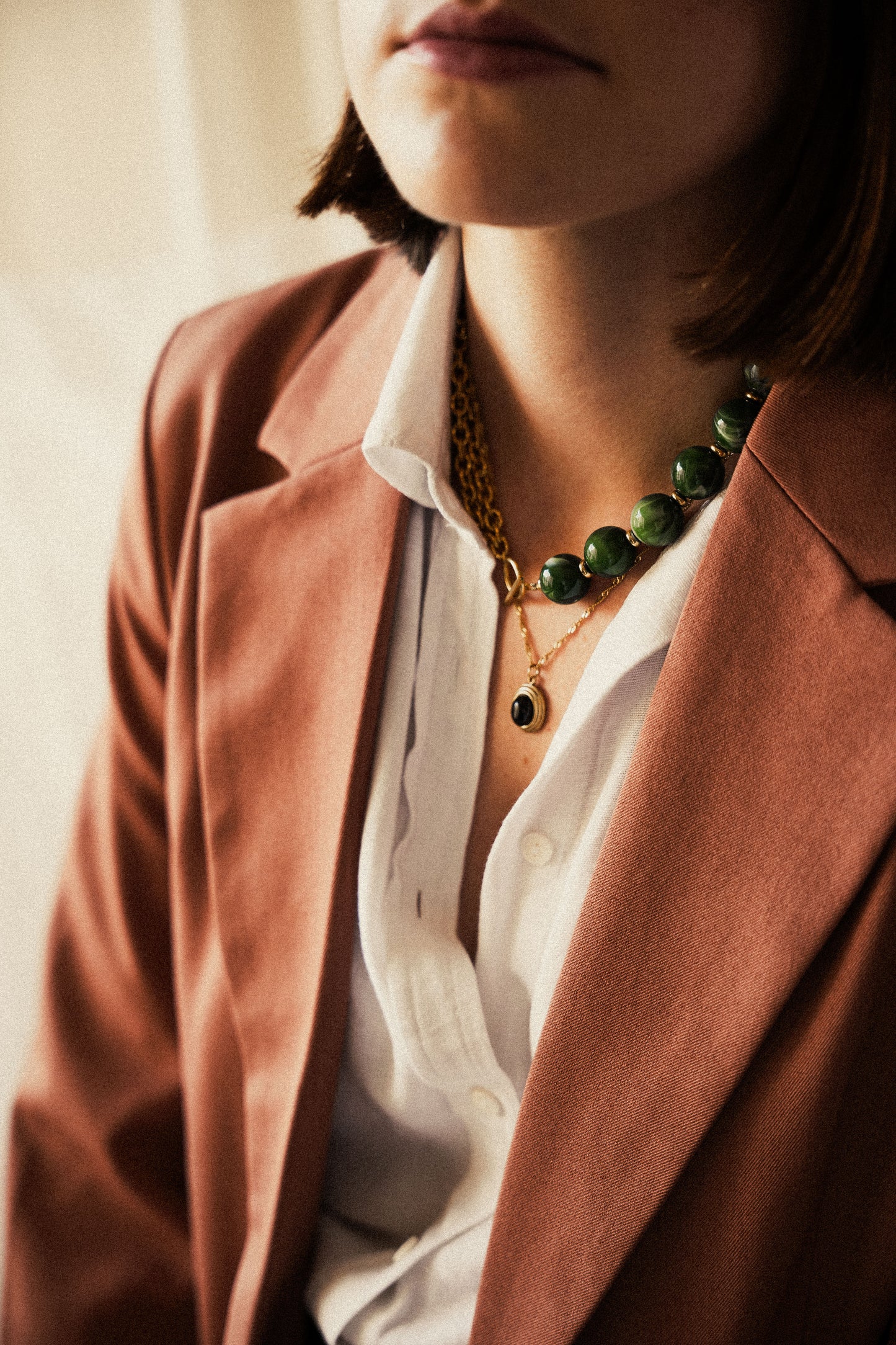 Collier Billie - Vert kaki