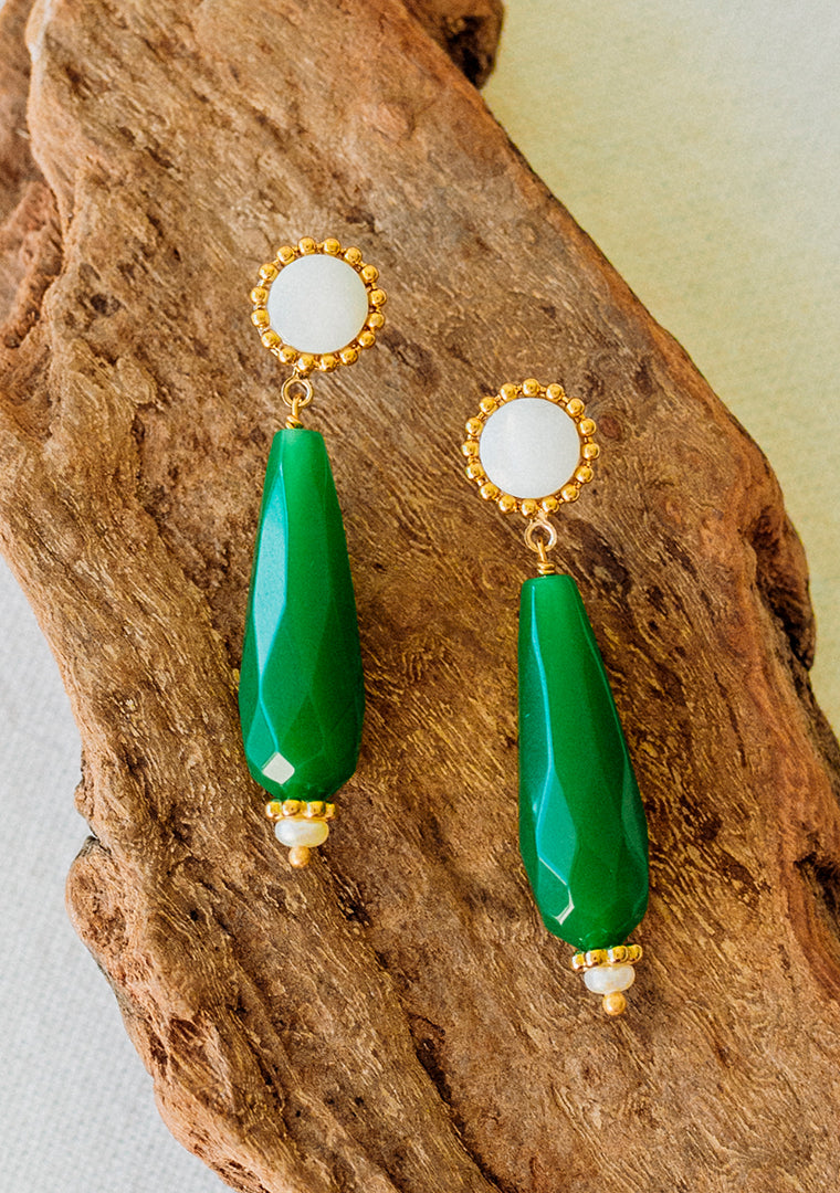 Boucles Suzon - Multi-pierres vertes