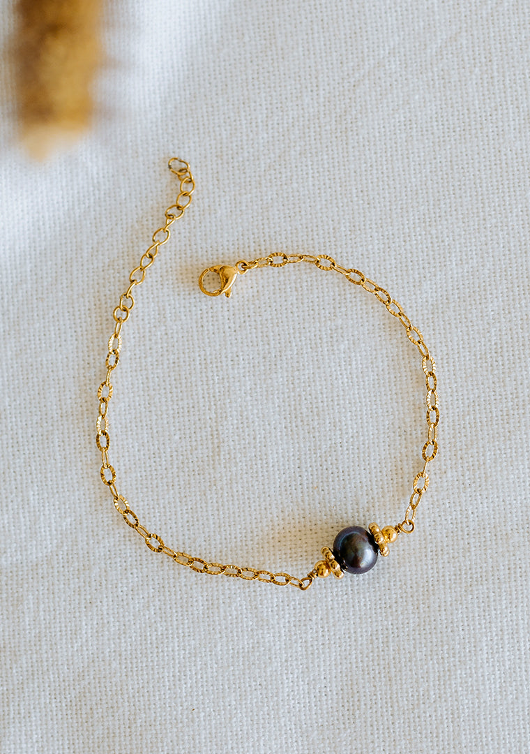 Bracelet Osiris - Perles d’eau douce grise