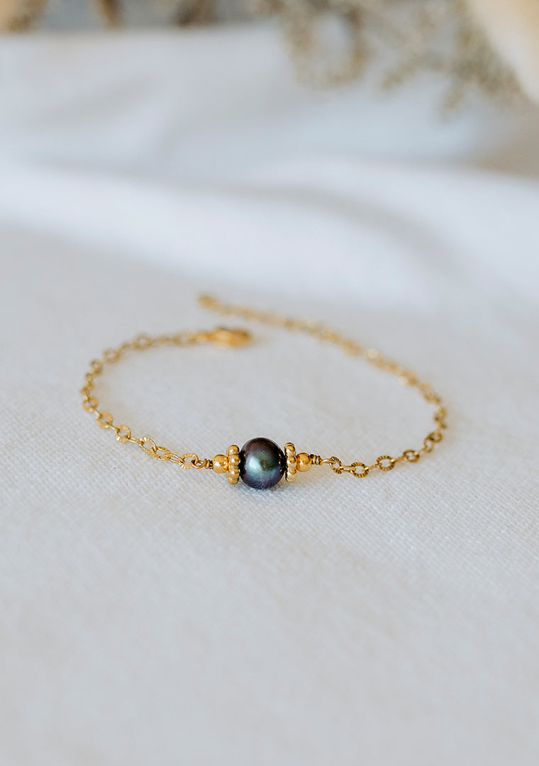 Bracelet Osiris - Perles d’eau douce grise