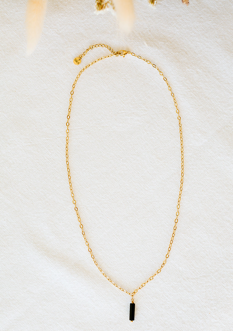 Collier Isa - Agate noire