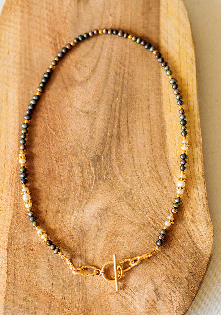 Collier Meryem - Perles d’eau douce grises