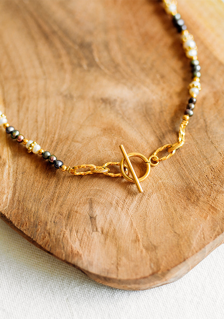 Collier Meryem - Perles d’eau douce grises