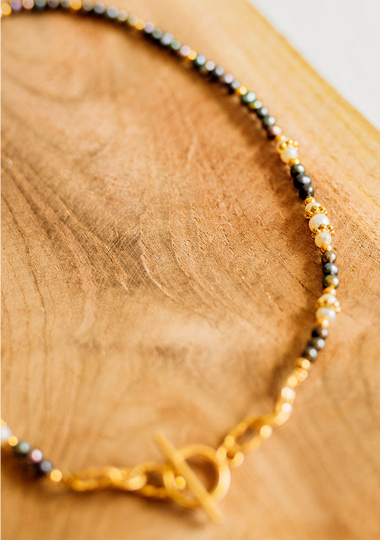 Collier Meryem - Perles d’eau douce grises