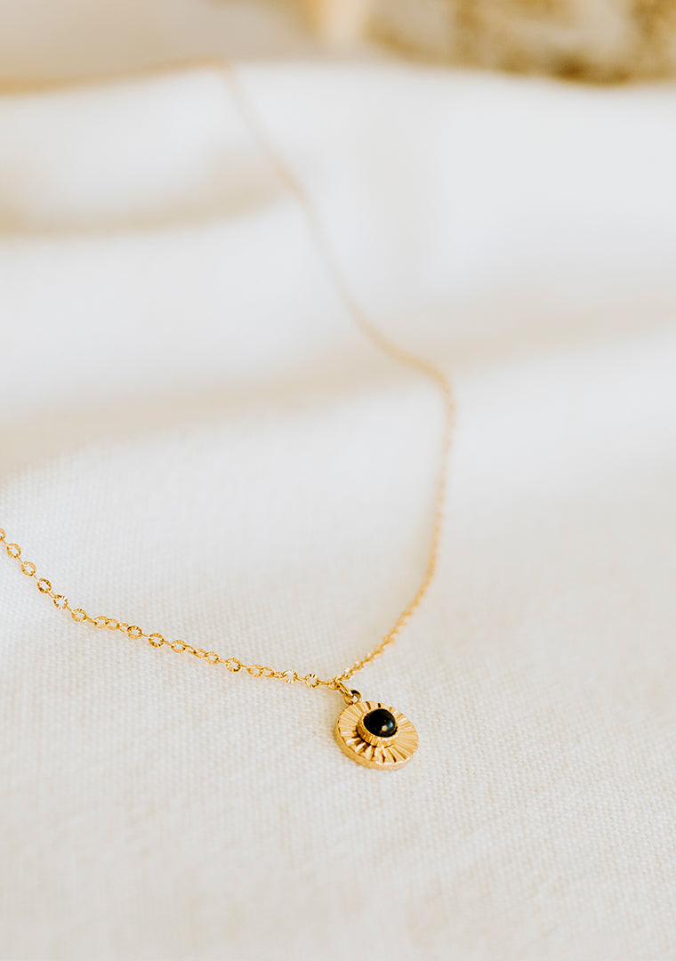 Collier Sol - Agate noire