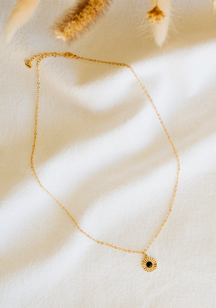 Collier Sol - Agate noire