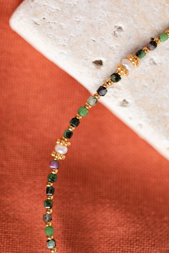 Collier Thiziri - Anyolites & Perles d’eau douce