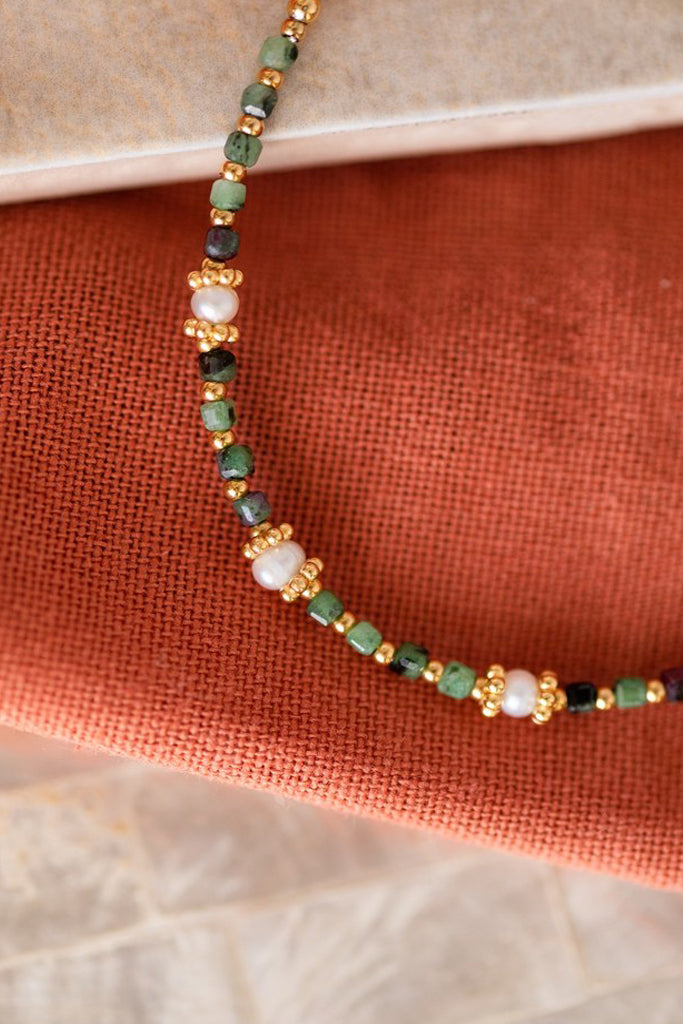 Bracelet Thiziri - Tourmaline & Perles d’eau douce