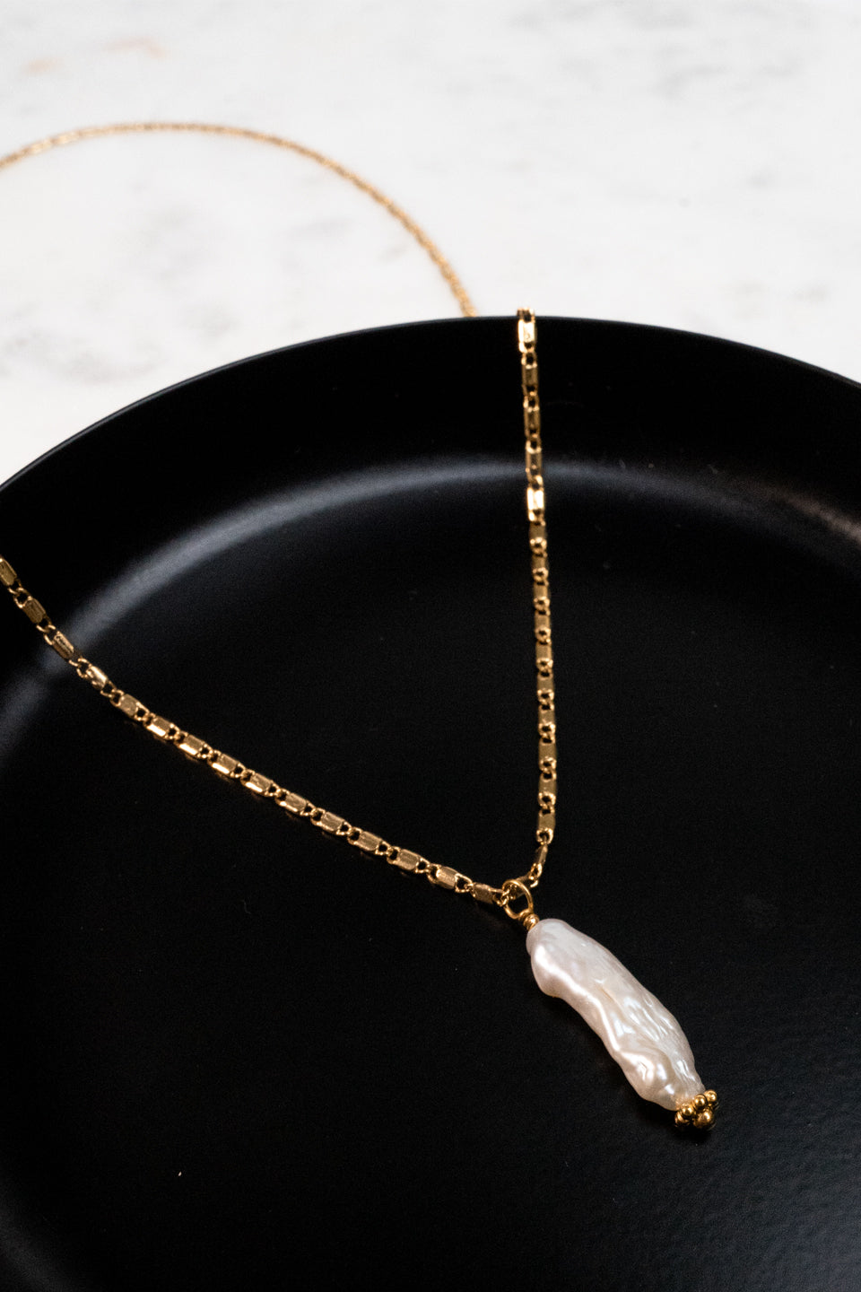 Collier Laïa - Perle d’eau douce blanche