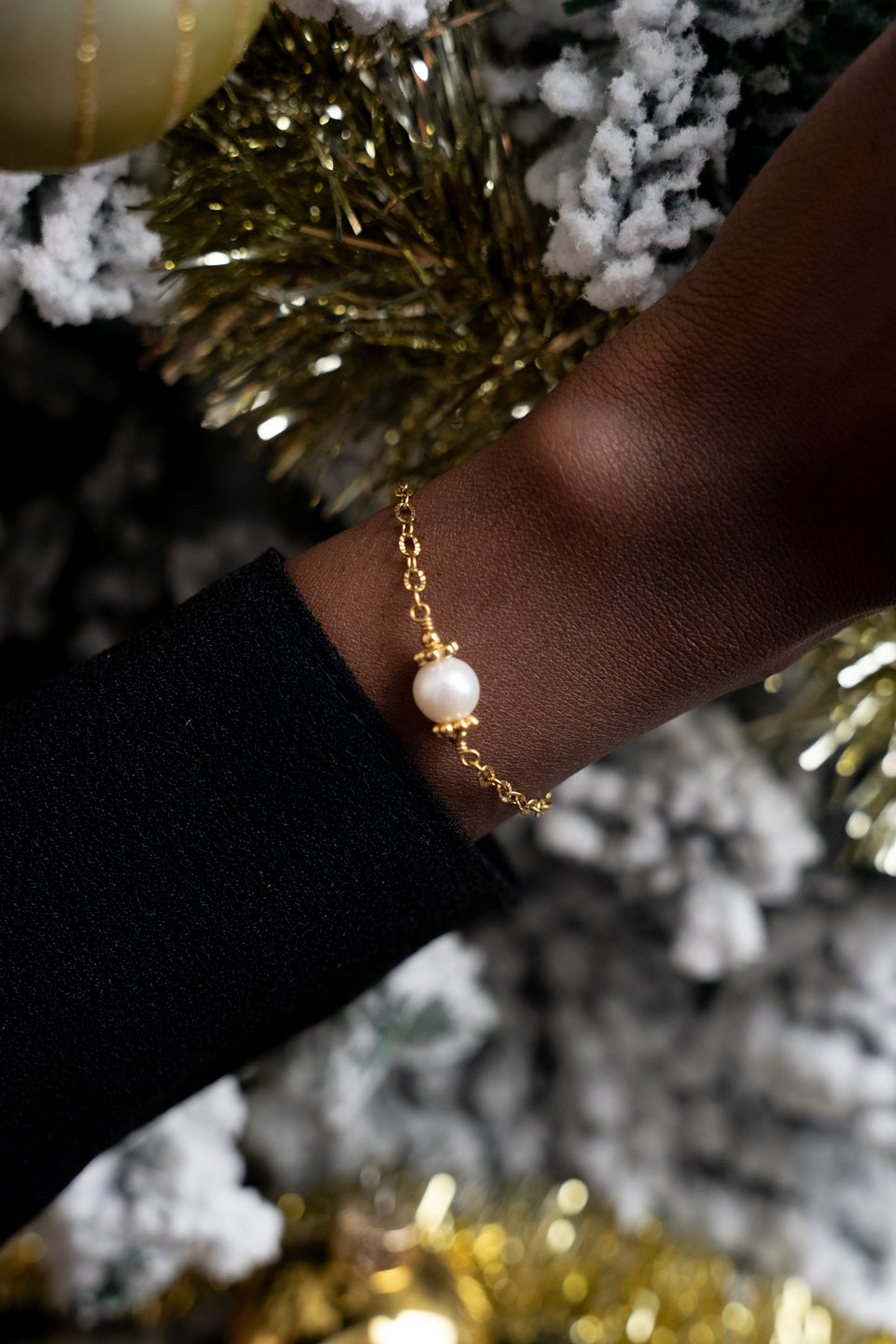 Bracelet Osiris - Perle d’eau douce blanche