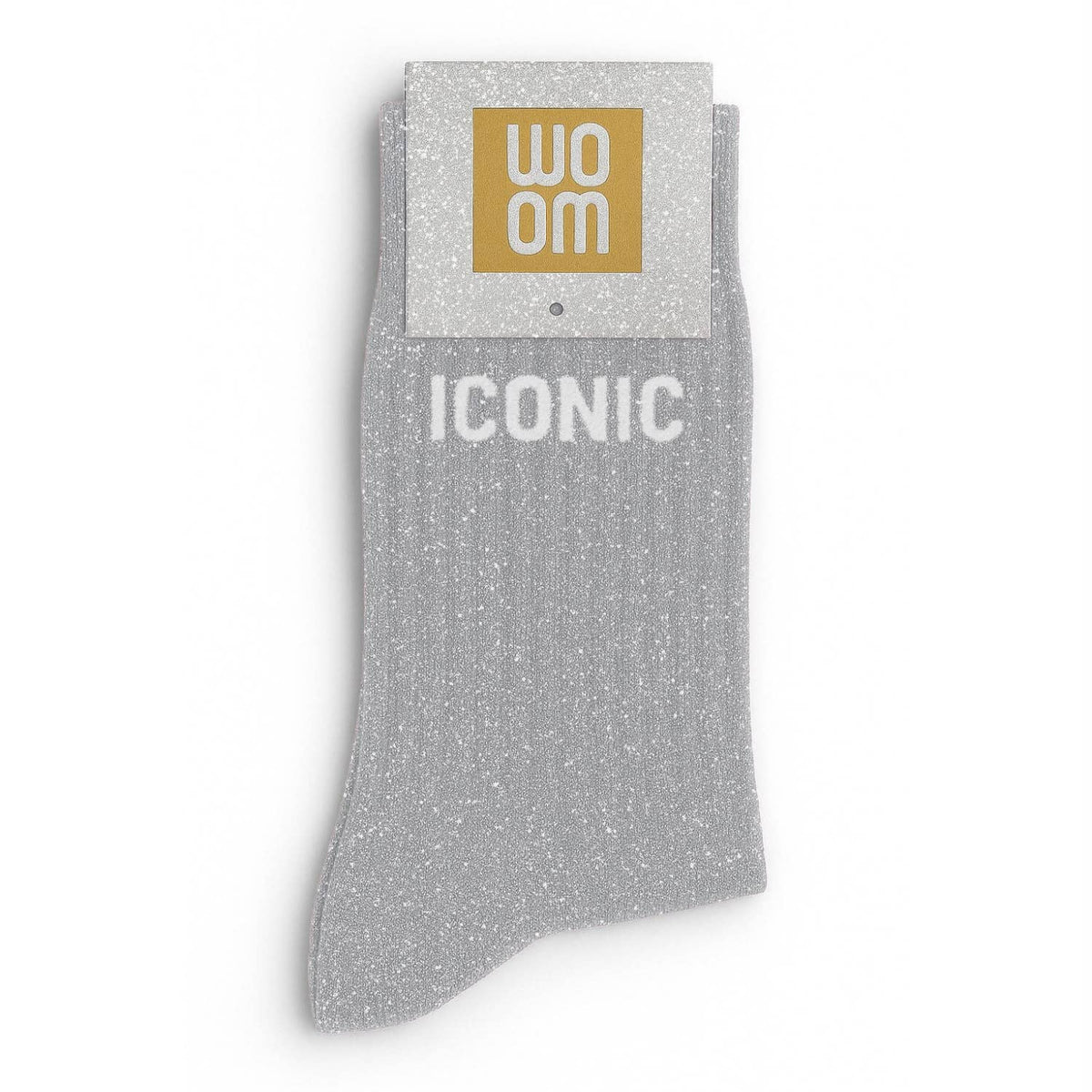 Chaussettes à Paillettes à Message "Iconic" - Silver Moon