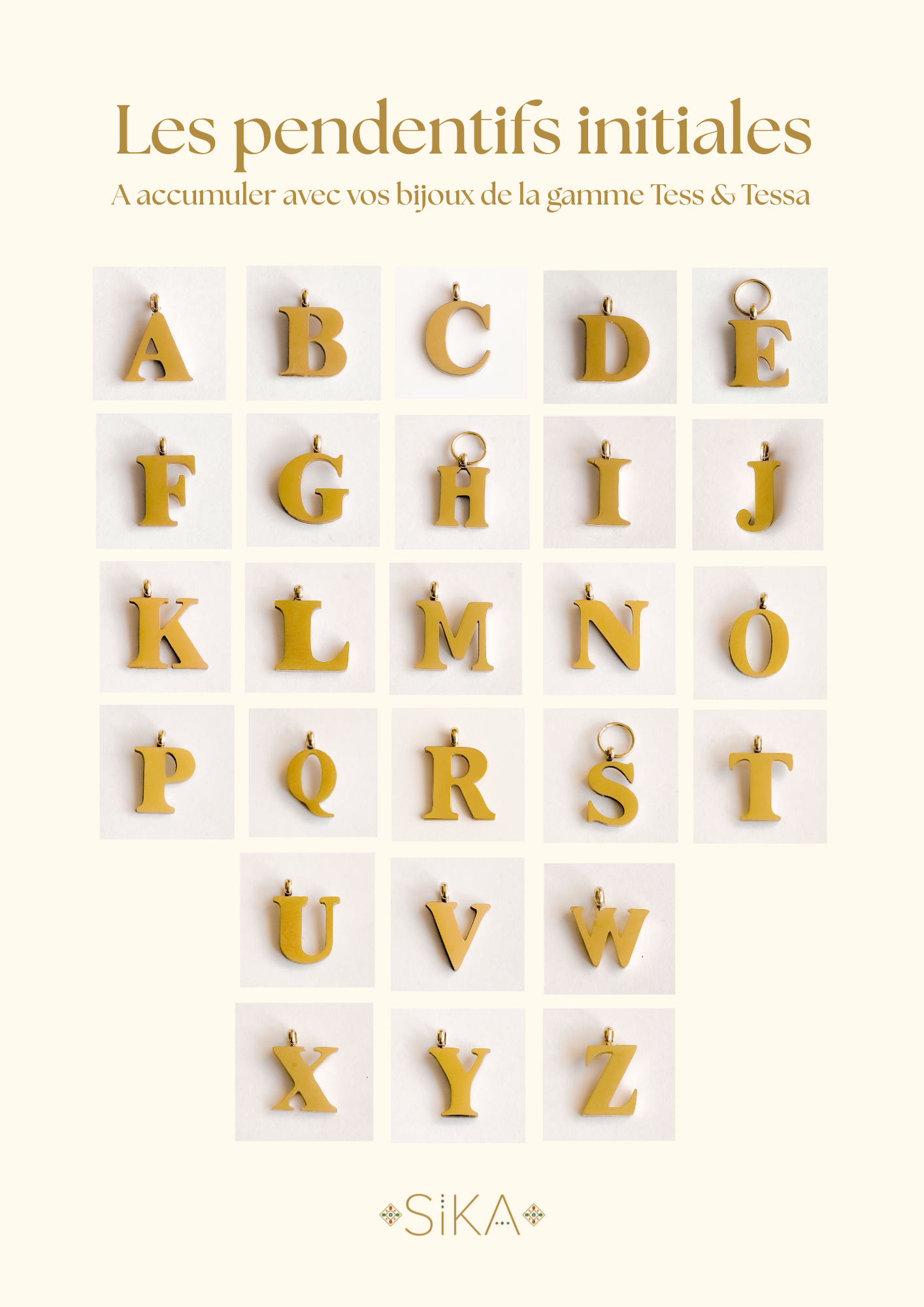 Les pendentifs - Initiales - Personnalisez votre bijou
