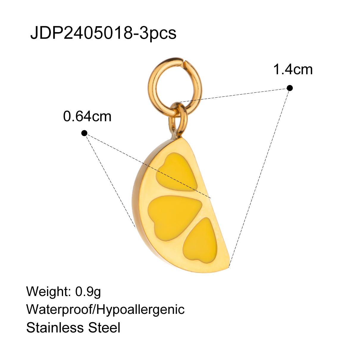 Charms Citron Tranche - Email jaune