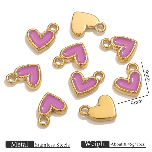 Charms Coeur - Email violet