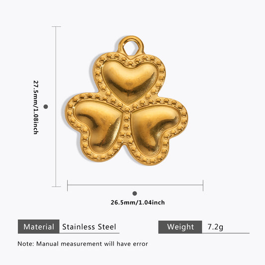Charms Trefle Billes 3 feuilles