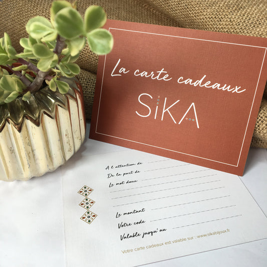 La carte cadeaux SIKA Bijoux