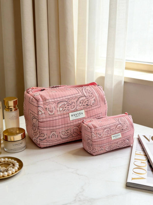 Trousses de toilette matelassée - Bandie Rose - Taille M