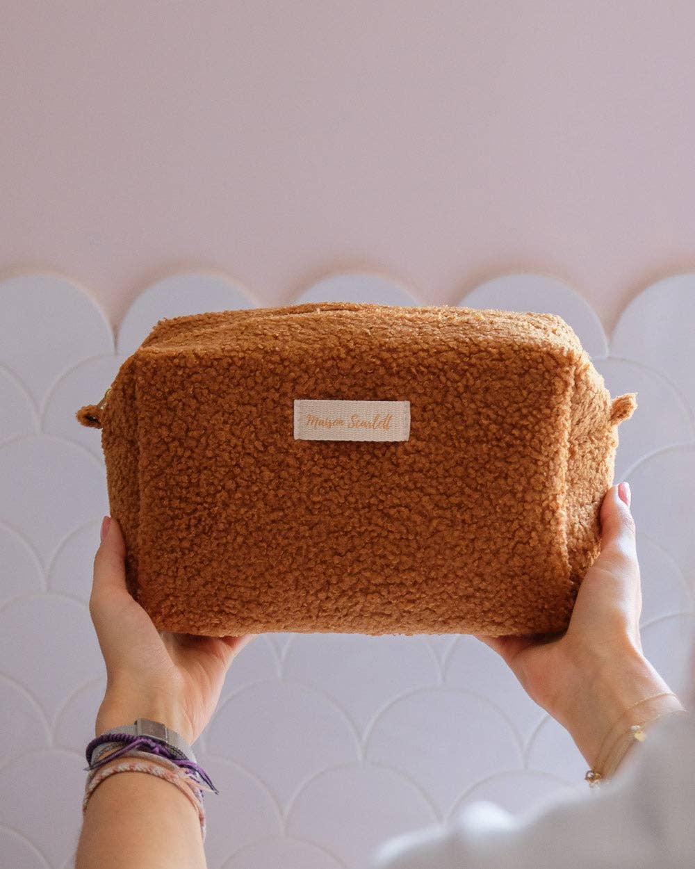 Trousse de toilette Charlotte - Moumoute Camel