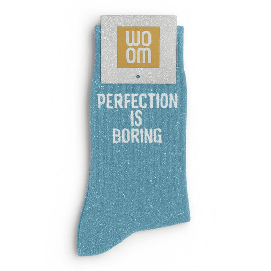 Chaussettes à Paillettes à Message "Perfection is Boring"
