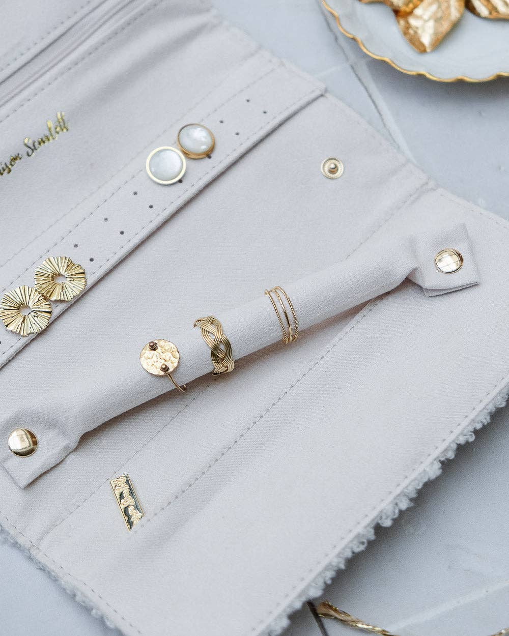 Pochette à bijoux Catherine - Moumoute Blanc