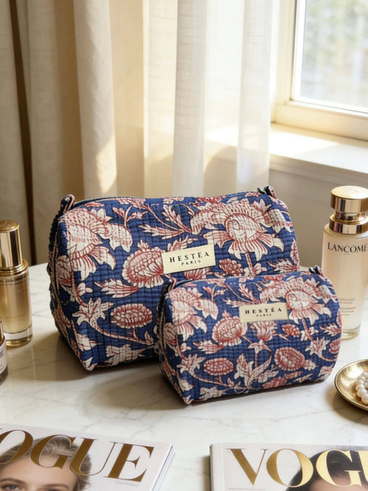 Trousse de toilette matelassée - Juliette Bleu - Taille M