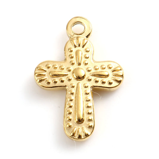 Charms Croix doré