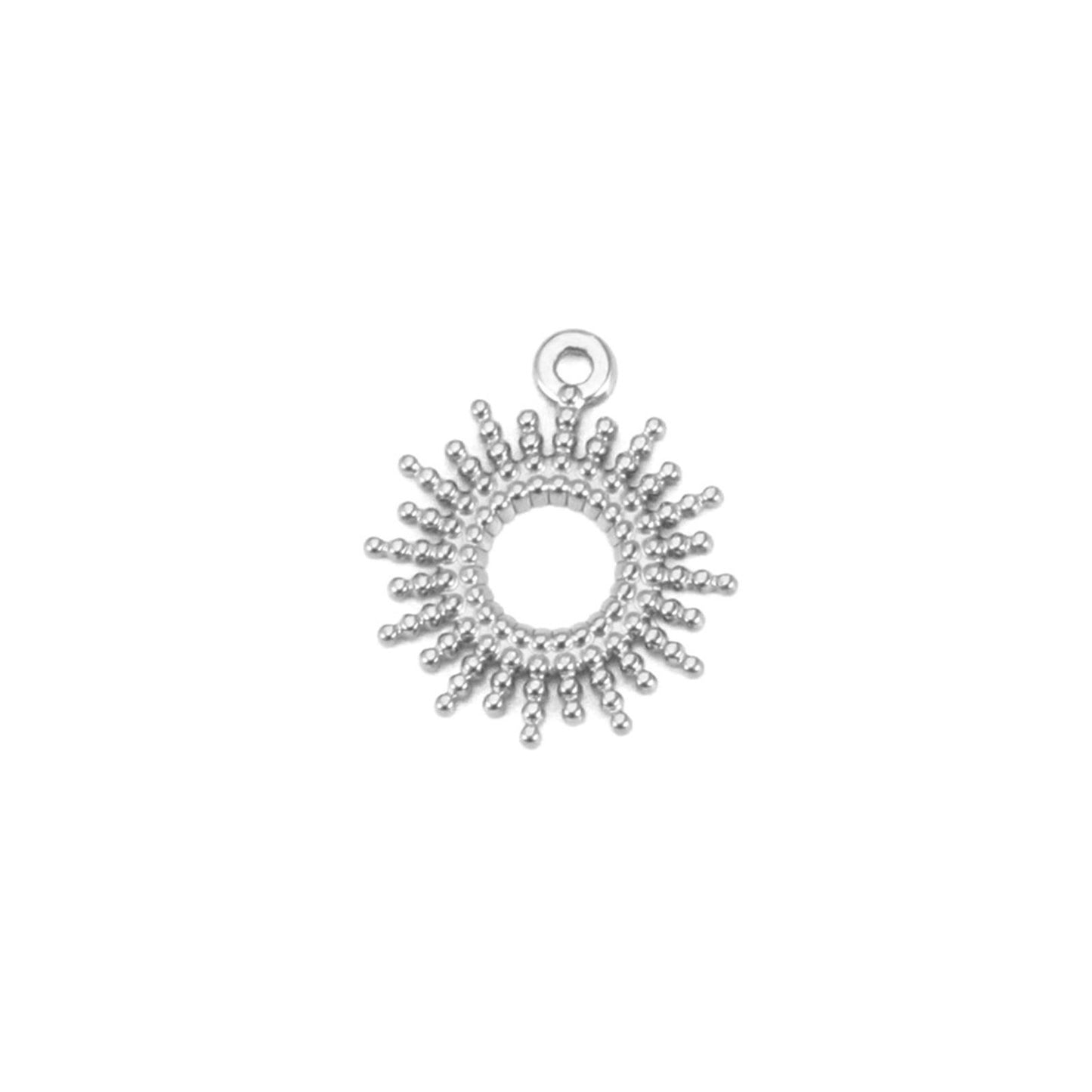 Charms soleil trou - Argent