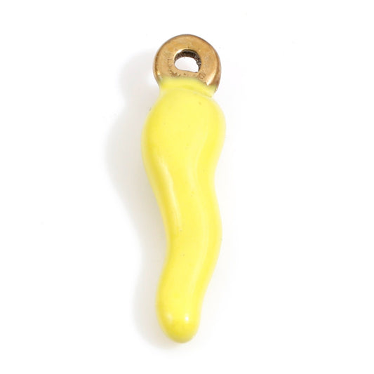 Charms Piment émail jaune