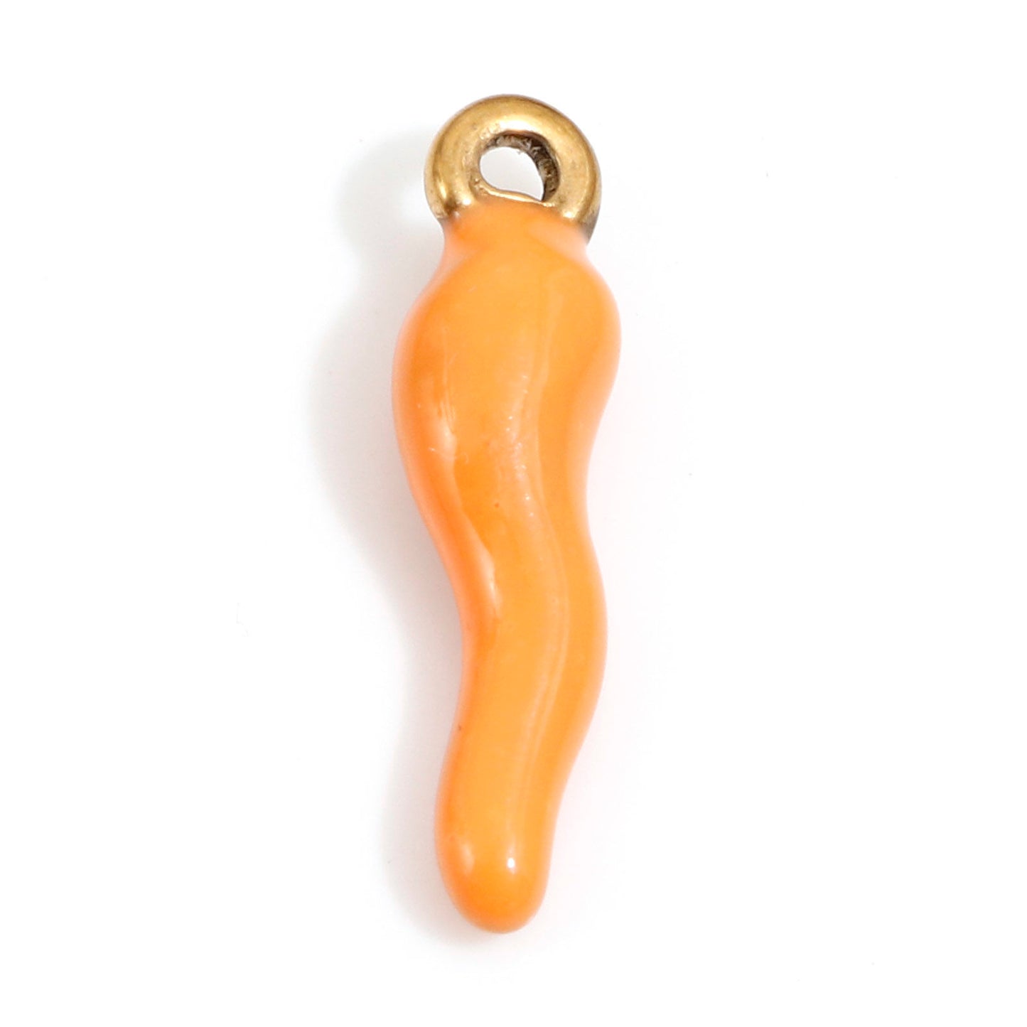 Charms Piment émail orange