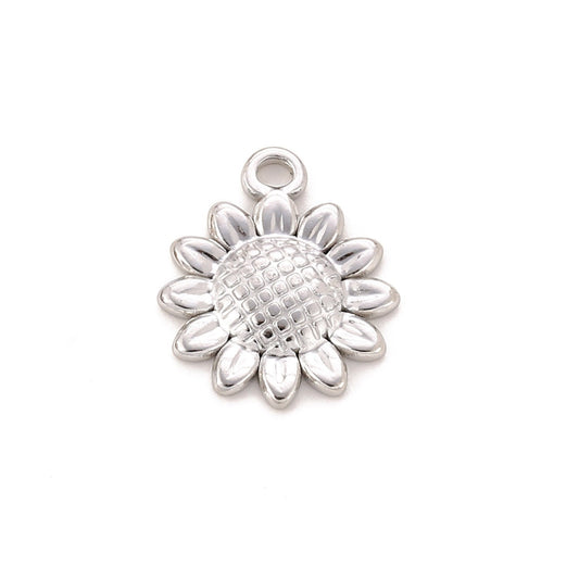 Charms Fleur Tournesol - Argent