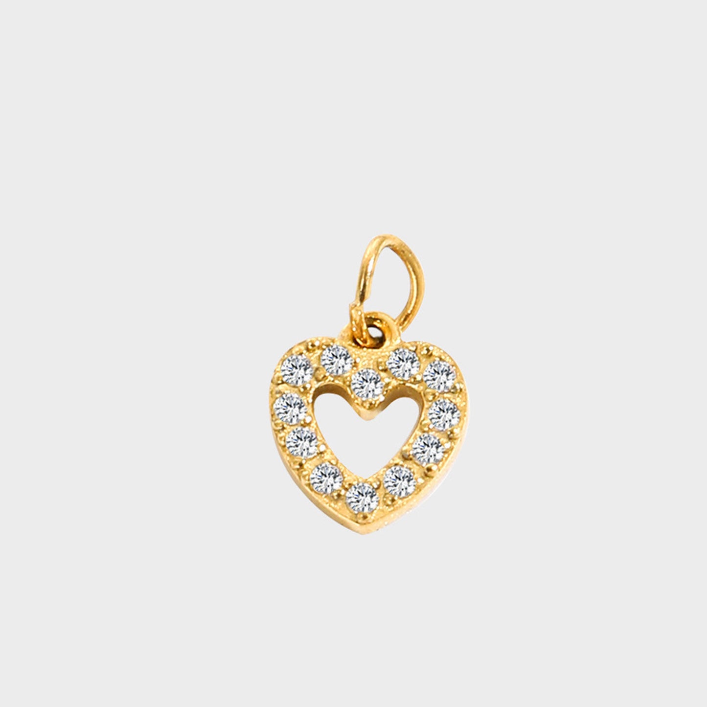 Charms  Coeur strass blanc