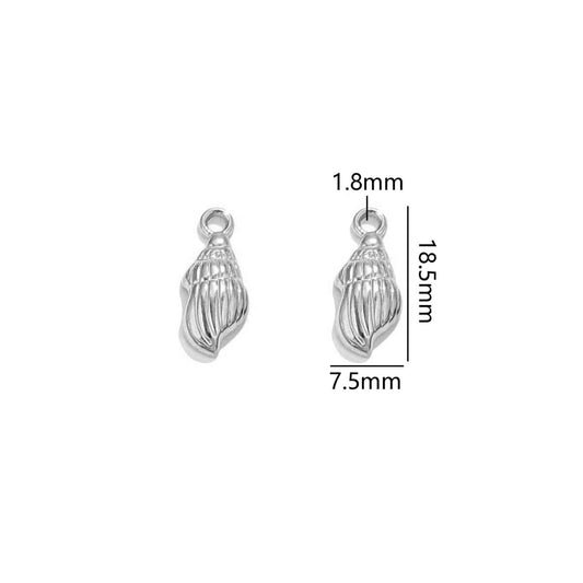 Charms Coquillage conch - Argent