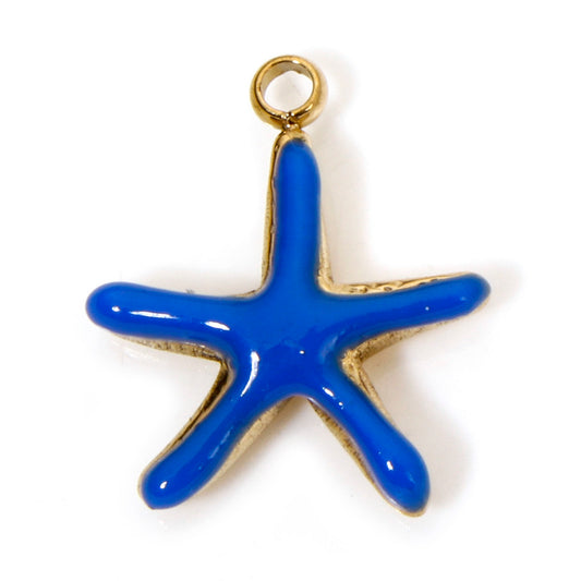 Charms Etoile de Mer émail bleu