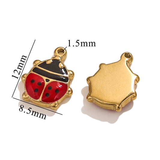Charms Coccinelle émail rouge