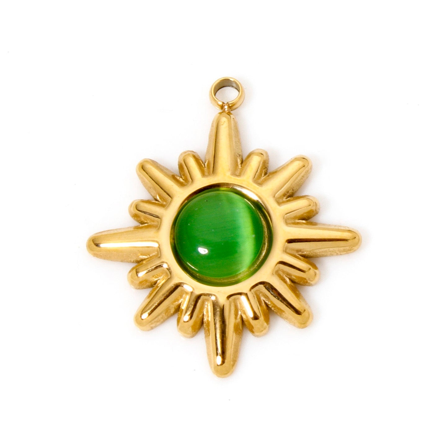 Charms Soleil Résine vert