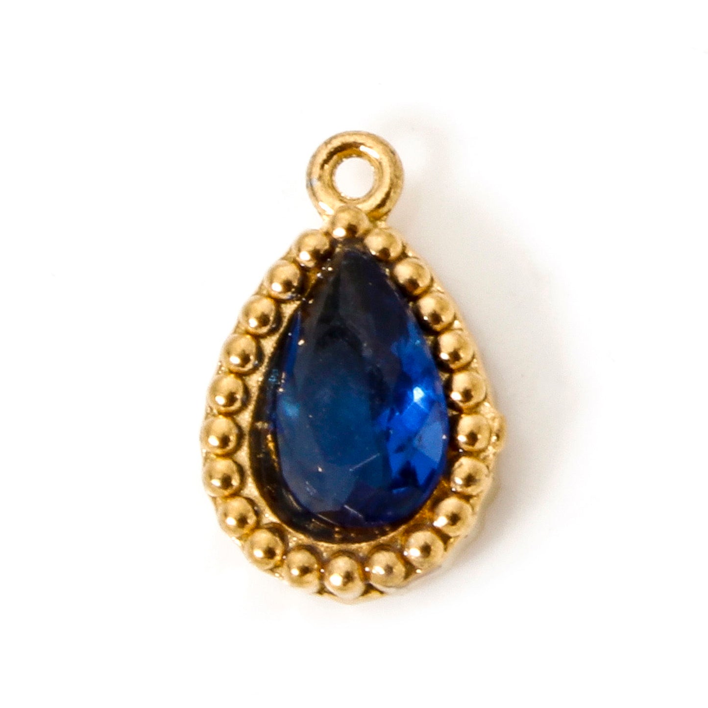 Charms Strass Goutte Bleu
