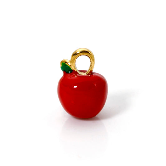 Charms Pomme émail rouge & vert