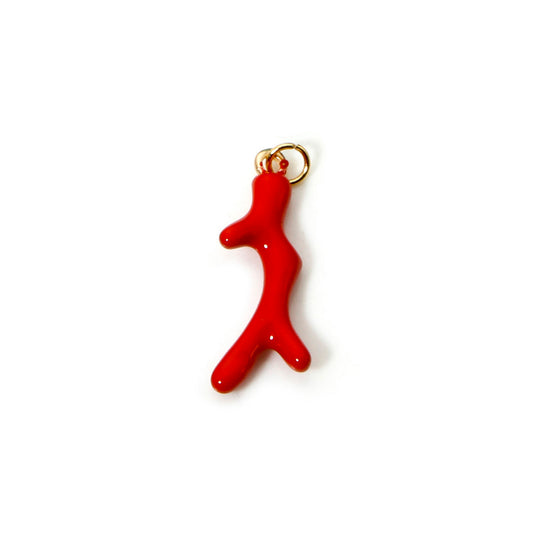 Charms Corail émail rouge