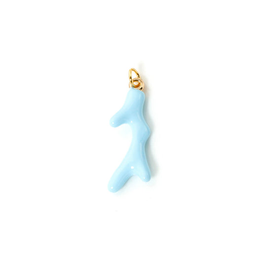 Charms Corail émail bleu