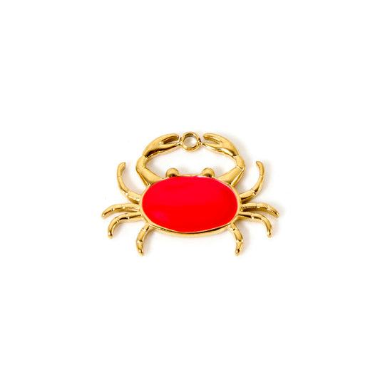 Charms Crabe émail rouge