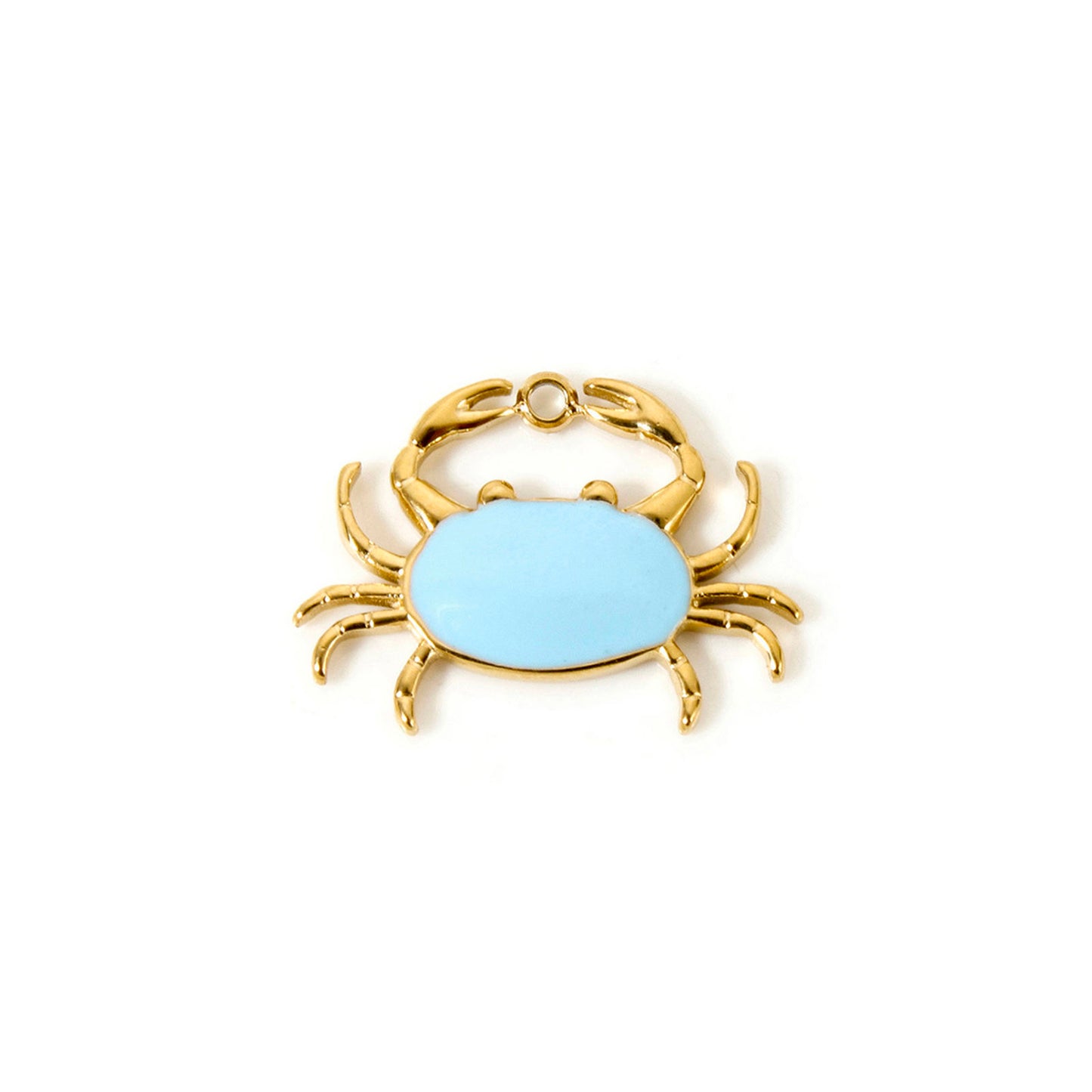 Charms Crabe émail bleu clair