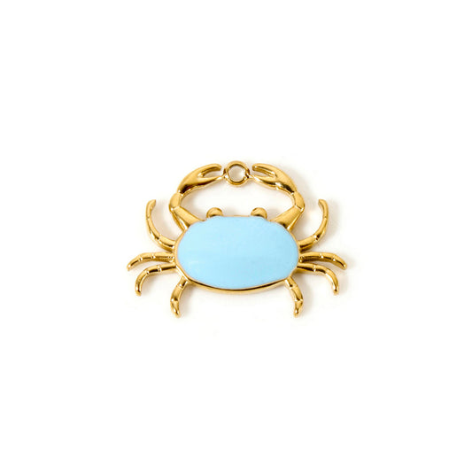 Charms Crabe émail bleu clair