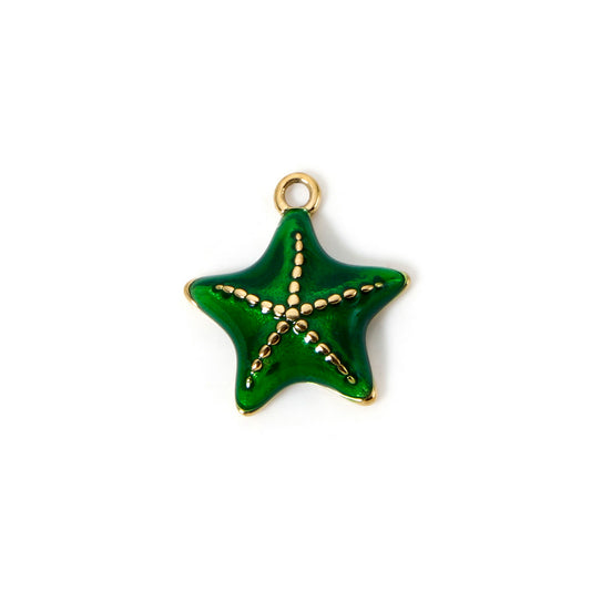 Charms Etoile de mer émail Vert